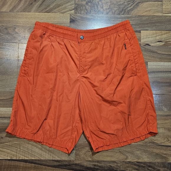 RLX Ralph Lauren Swim Trunks Men’s Large Orange Mesh Lined Board Shorts QuickDry - Picture 1 of 10